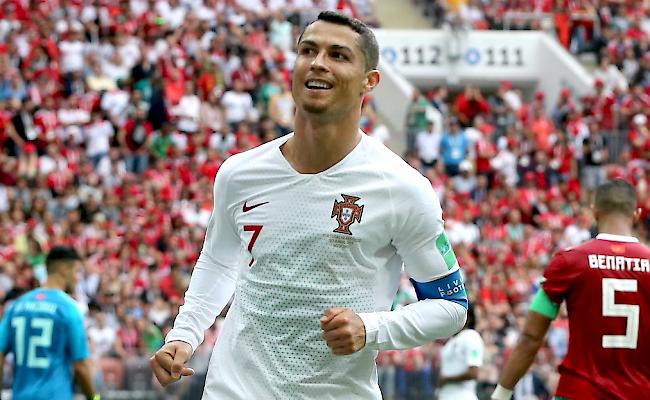Cristiano Ronaldo schoss gegen Marokko sein viertes Turniertor.