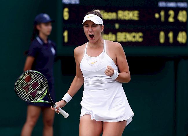 Enge Kiste. Die Ostschweizerin Belinda Bencic schlägt die US-Amerikanerin Alison Riske in drei Sätzen.