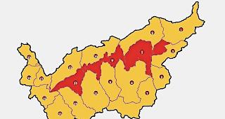Aktuelle Gefahrenkarte. Im Wallis herrscht derzeit teils grosse Waldbrandgefahr.Foto zvg