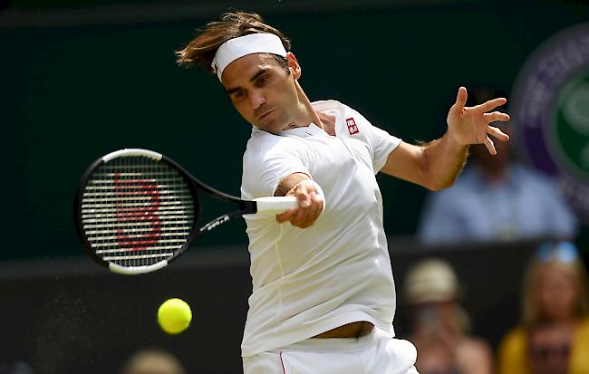 Roger Federer steht in Wimbledon im Viertelfinal.