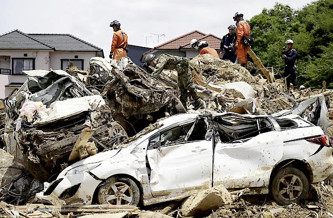 Tragisch. Die Unwetter von vergangener Woche forderten im Westen und im Zentrum Japans 179 Todesopfer.