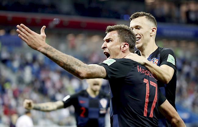 Matchwinner. Stürmer Mario Mandzukic markierte in der 109. Minute den Siegtreffer für Kroatien. Foto Keystone