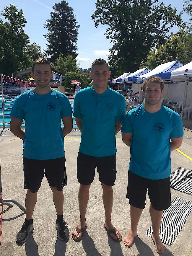 Solide. Der Schwimmverein Oberwallis zeigte am Wochenende an den offenen Schweizer Meisterschaften in Aarau mit Dario Schnidrig, Coach Ramon Lochmatter, Trainer Alfons Brigger gute Leistungen.