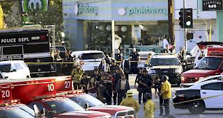 Geiselnahme.&nbsp;Ein Gewaltt&auml;ter hat sich am Samstag (Ortszeit) in einem Supermarkt in Los Angeles stundenlang mit Geiseln verschanzt und dabei eine Frau erschossen.