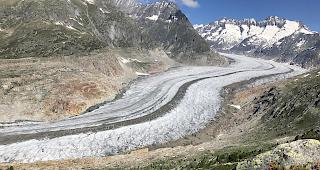 Wetter Sommer Gletscher Aletschgletscher