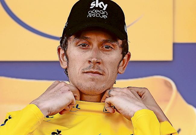 Weiterhin in Gelb. Der Brite Geraint Thomas hat den Gesamtsieg im Visier.Foto keystone