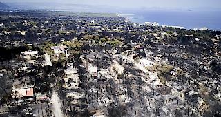 Verheerend. Die Waldbr&auml;nde rund um Athen haben bislang 83 Todesopfer gefordert.