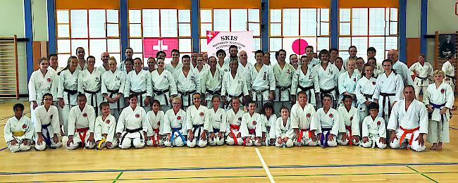Die Walliser Delegation am 41. Sommerlager des SKISF Karate-Do Verbandes in Locarno