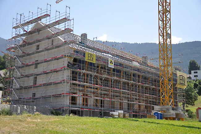 Fortgeschritten. Am 25. August erfolgt der Tag der offenen Tür. Im April 2019 soll das Gebäude bezugsbereit sein.
