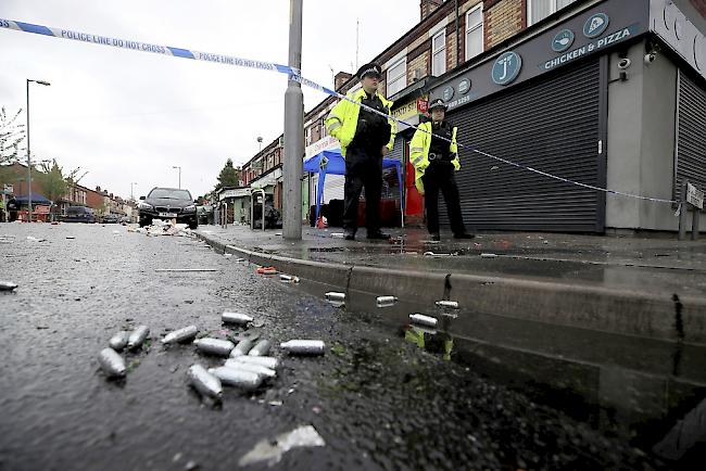 Nach einer Schiesserei in Manchester mussten zehn Verletzte in Spitäler behandelt werden. 