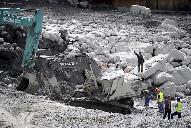 Beim Bergsturz am Piz Cengalo im August letzten Jahres stürzten 3,1 Millionen Kubikmeter Fels ins Seitental Bondasca. 