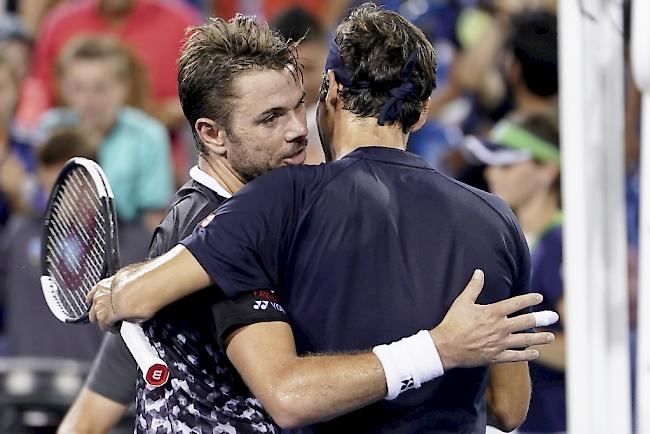 Hart umkämpftes Duell: Federer gewinnt in Cincinnati gegen Landsmann Wawrinka. 