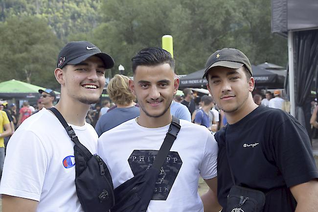 Belmin Hasanovic (18), Betim Jashari (17) und Vuk Vasic (18) aus Naters.