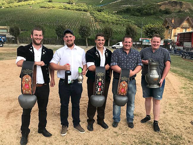 Die Aktivschwinger vom Schwingklub Oberwallis zeigten in Charrat starke Leistungen.