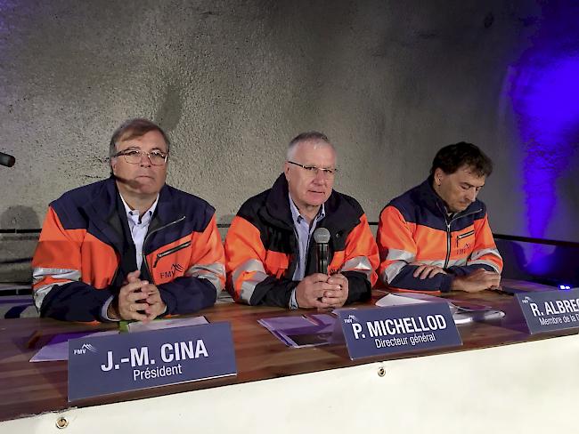 Eröffnung. FMV-Präsident Jean-Michel Cina, FMV-Generaldirektor Paul Michellod sowie Direktionsmitglied Raoul Albrecht konnten am Donnerstag das neue Wasserkraftwerk Gletsch-Oberwald feierlich einweihen.