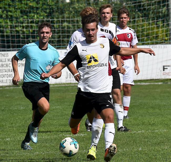 1:4-Torschütze Hannes Borter und der FC Brig-Glis, klarer Derbysieg in Raron.