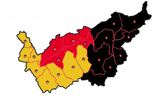 Aktuelle Waldbrandgefahr: Immer noch gilt in vielen Regionen des Wallis ein Feuerverbot.