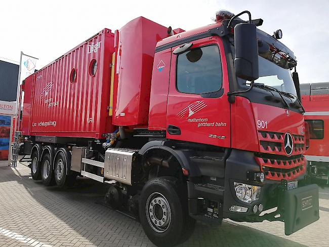 Das neue Lösch- und Rettungsfahrzeug der MGBahn.