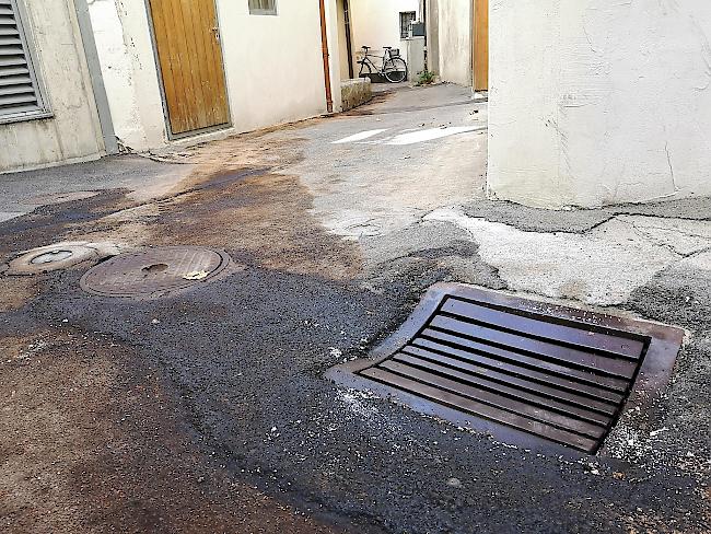 Verunreinigung. Am Montagmorgen kam es in der Visper Altstadt zum Zwischenfall.