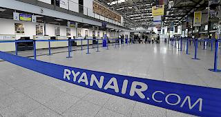 Streik. Die 190 Flugabsagen machen laut Ryanair rund 8 Prozent des f&uuml;r Freitag geplanten Verkehrs aus.