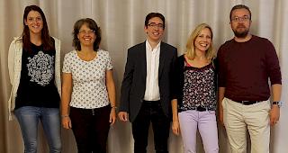 Der wiedergew&auml;hlte Vorstand des Vereins Pflegefamilien Oberwallis (v.l): Annette Weiss, Nicole Carron, Michael Kreuzer (Pr&auml;sident), Nicole K&ouml;nig und Stefan Petrig.