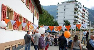 &laquo;Willkommen&raquo;. Viele Personen nahmen die M&ouml;glichkeit eines Besuches von Portiuncula wahr.