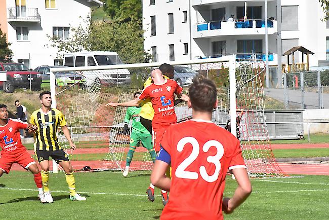 Die Ausnahme. Zu selten gelang es dem FC Oberwallis Naters den Gegner unter Druck zu setzen.