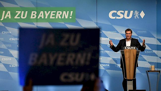 Markus Söders CSU muss mit dem Verlust der absoluten Mehrheit rechnen.