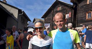Die Sieger beim Jeizib&auml;rg-Lauf: Victoria Kreuzer und Werner Marti.
