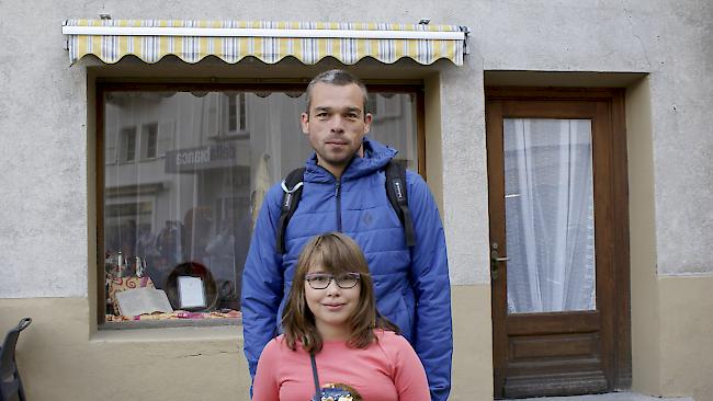 Manon Laison (10) und Gregory Laison (41), Visp.