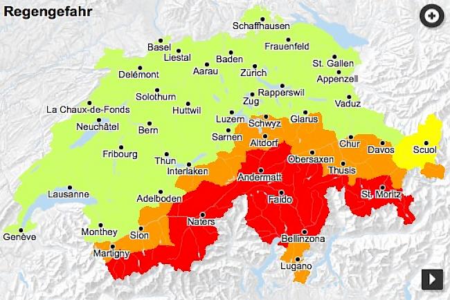 Der Wetterumschwung hat vor allem das Wallis und Graubünden getroffen.