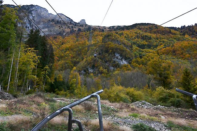 Beim Absturz einer Kabine der Bergbahn Staubern in Flümsen kamen keine Personen zu Schaden.