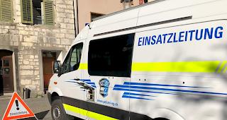 Grosser Polizeieinsatz wegen anonymer Bombendrohung in Baden AG. 