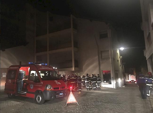 In einem Gebäude im Zentrum von Sembrancher ist ein Brand ausgebrochen.