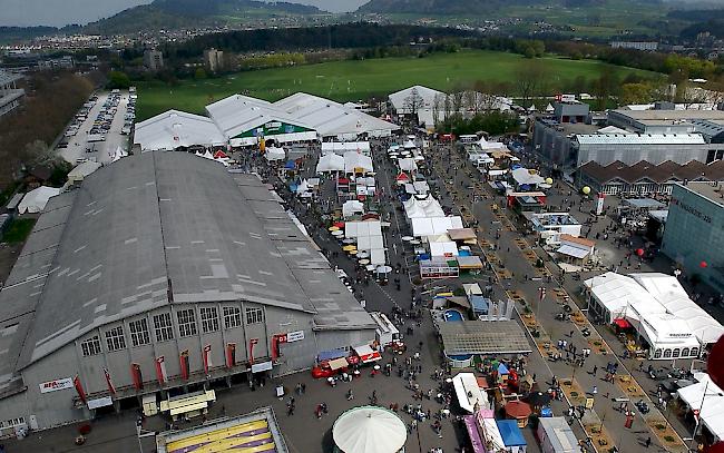 Blick auf das Berner Messegelände, hier während der BEA Expo.