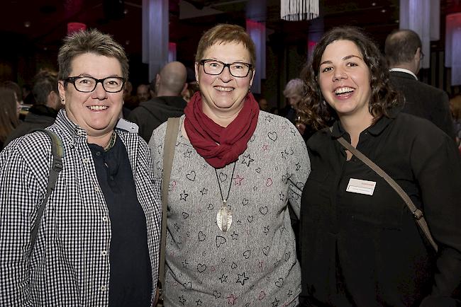 Gremi Supersaxo (56), Marlene Hug (59) und Chantal Anthamatten (34), Saas-Fee.
