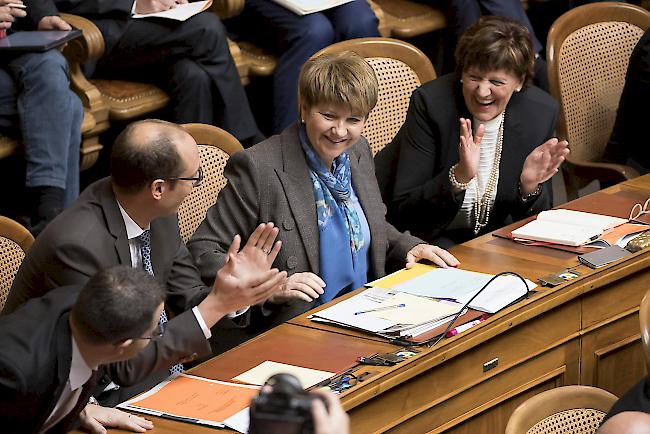 Mit Viola Amherd (CVP) erhält der Kanton Wallis seine erste Bundesrätin und die vierte Vertretung in der Regierung.