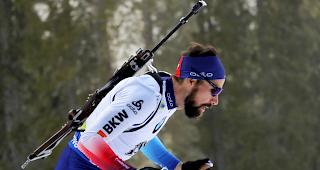 Benjamin Weger f&auml;hrt in der Verfolgung &uuml;ber 12,5 km auf den 9. Platz. 