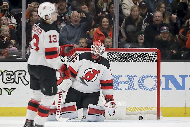 Die New Jersey Devils mit Nico Hischier mussten sich gegen die Anaheim Ducks geschlagen geben.