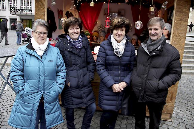 Ruth Furrer (64), Stalden, Irma Blatter (61), Madelaine Escher (67) und Paul Escher (70), Brig.