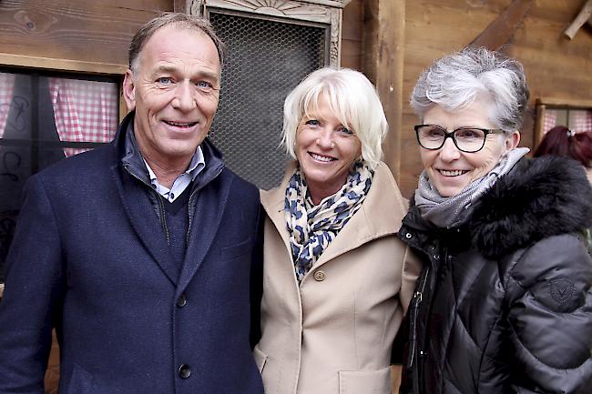 Beat Zuber (57), Silvia Minnig (52) und Rosmarie Pfaffen (58), Visp.