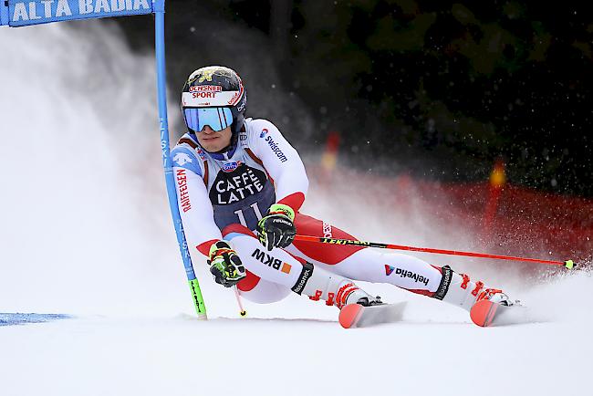 Loïc Meillard fuhr im Weltcup-Riesenslalom in Alta Badia auf den 8. Platz. 