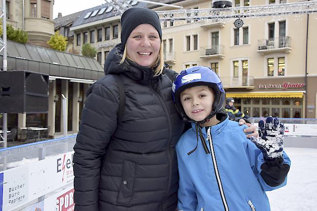 Maya (38) und Luis (7) Zwygart, Glis.