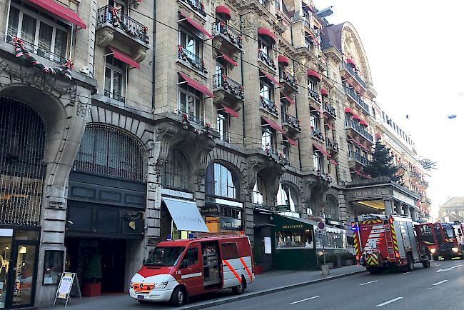 Im Hotel Palace in Lausanne ist am Montagmittag ein Feuer ausgebrochen.