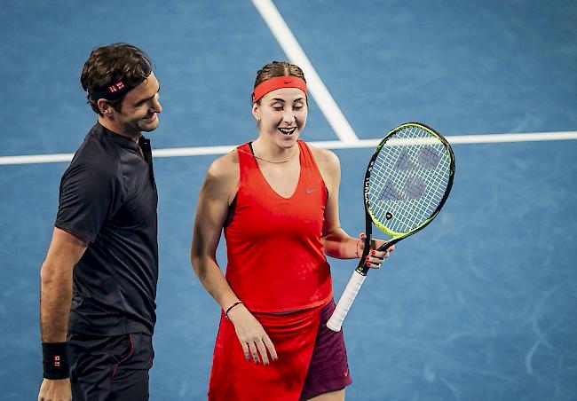 Die Titelverteidiger Belinda Bencic und Roger Federer stehen am Hopman Cup in Perth vor dem neuerlichen Einzug in den Final.