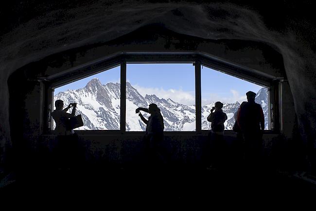 Auf dem Jungfraujoch wurde im vergangenen Jahr erneut ein Besucherrekord verzeichnet.  