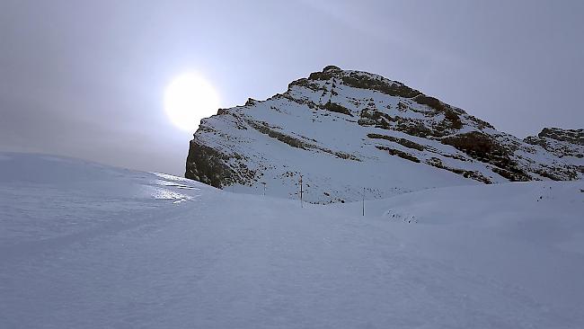 Zwischen Gemmi (im Bild), Aletsch und Goms gab es am Wochenende zeitweise etwas Schneefall.