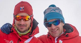 Schweizer Meister Iwan Arnold (links) und Bronze f&uuml;r Martin Anthamatten, im Sprint standen zwei Oberwalliser auf dem Podest.