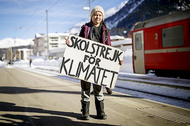 Klimaaktivistin. Greta Thunberg kündigte an, bis Freitag beim WEF dabei zu sein. Sie setzt sich an vorderster Front für ein stärkeres Klimabewusstsein ein.