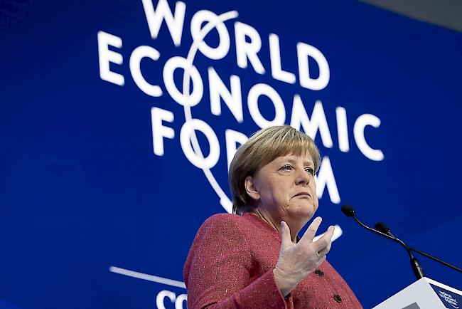 Bundeskanzlerin Angela Merkel am WEF 2019